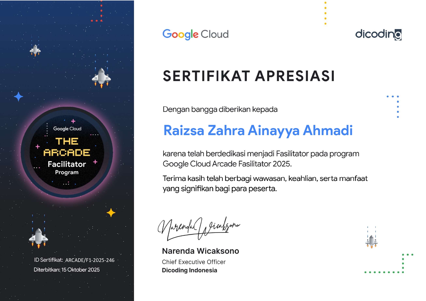 Google cloud arcade facilitator